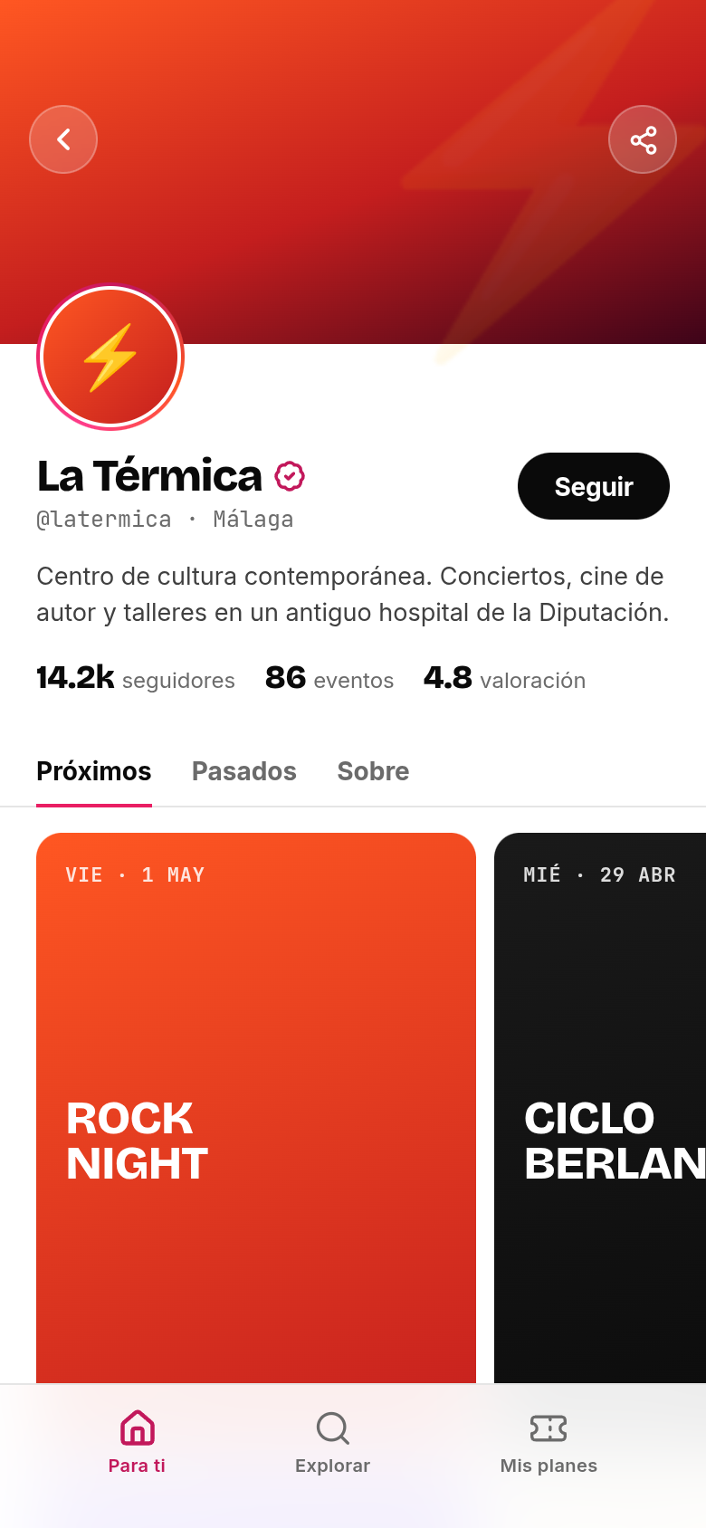 Perfil de un promotor en Magenda